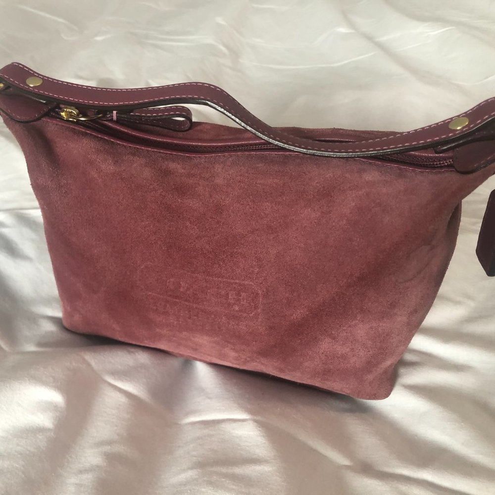 Purple Suede Coach Handbag
